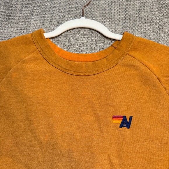 RARE Aviator Nation Sunburst‎ Pullover Rainbow Mustard Yellow M - Picture 4 of 9